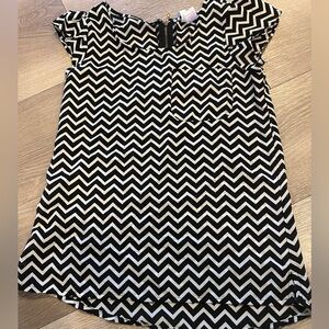 Black and White Chevron Top